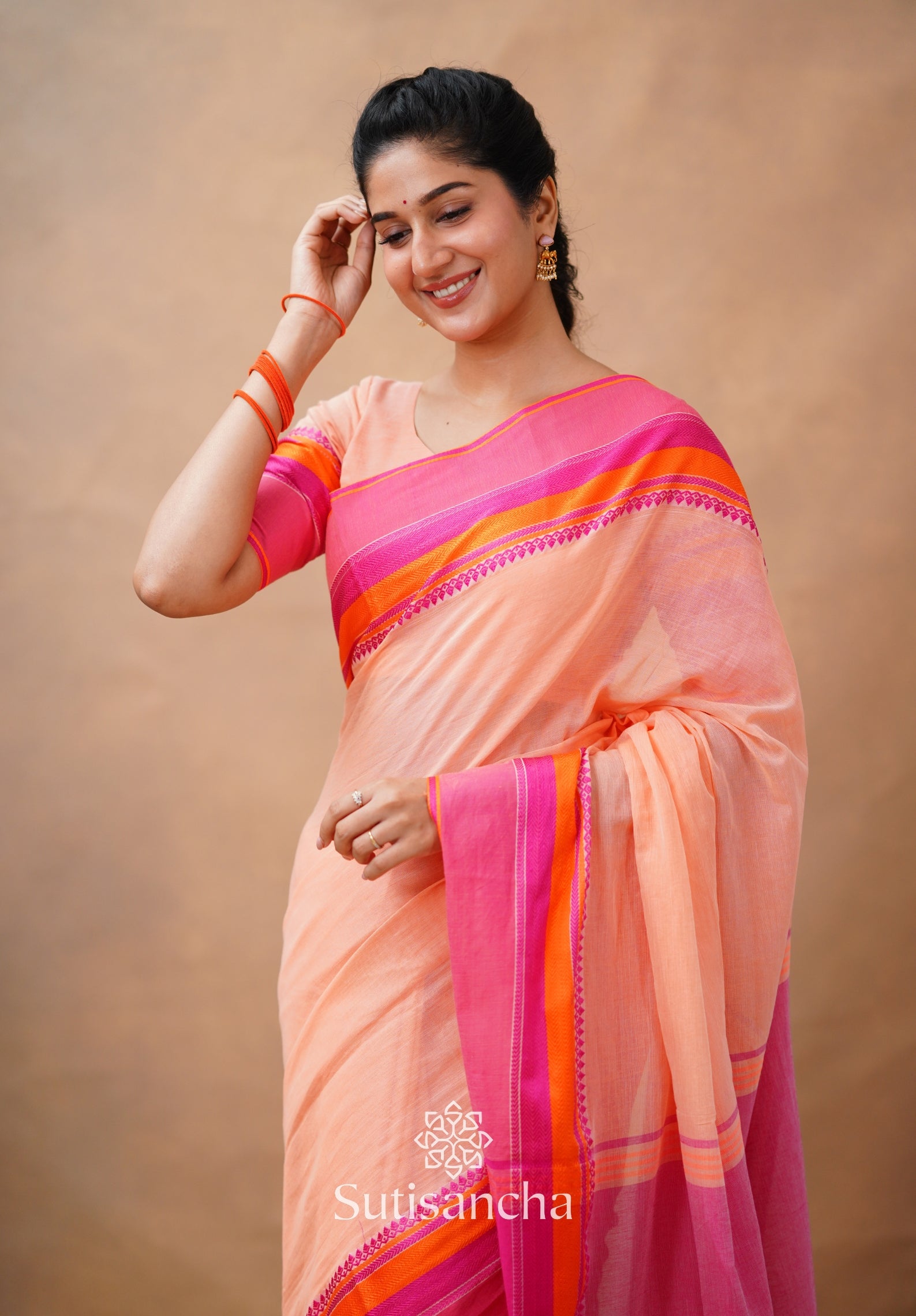 Sutisancha Handwoven Bliss Bengal Cotton Saree