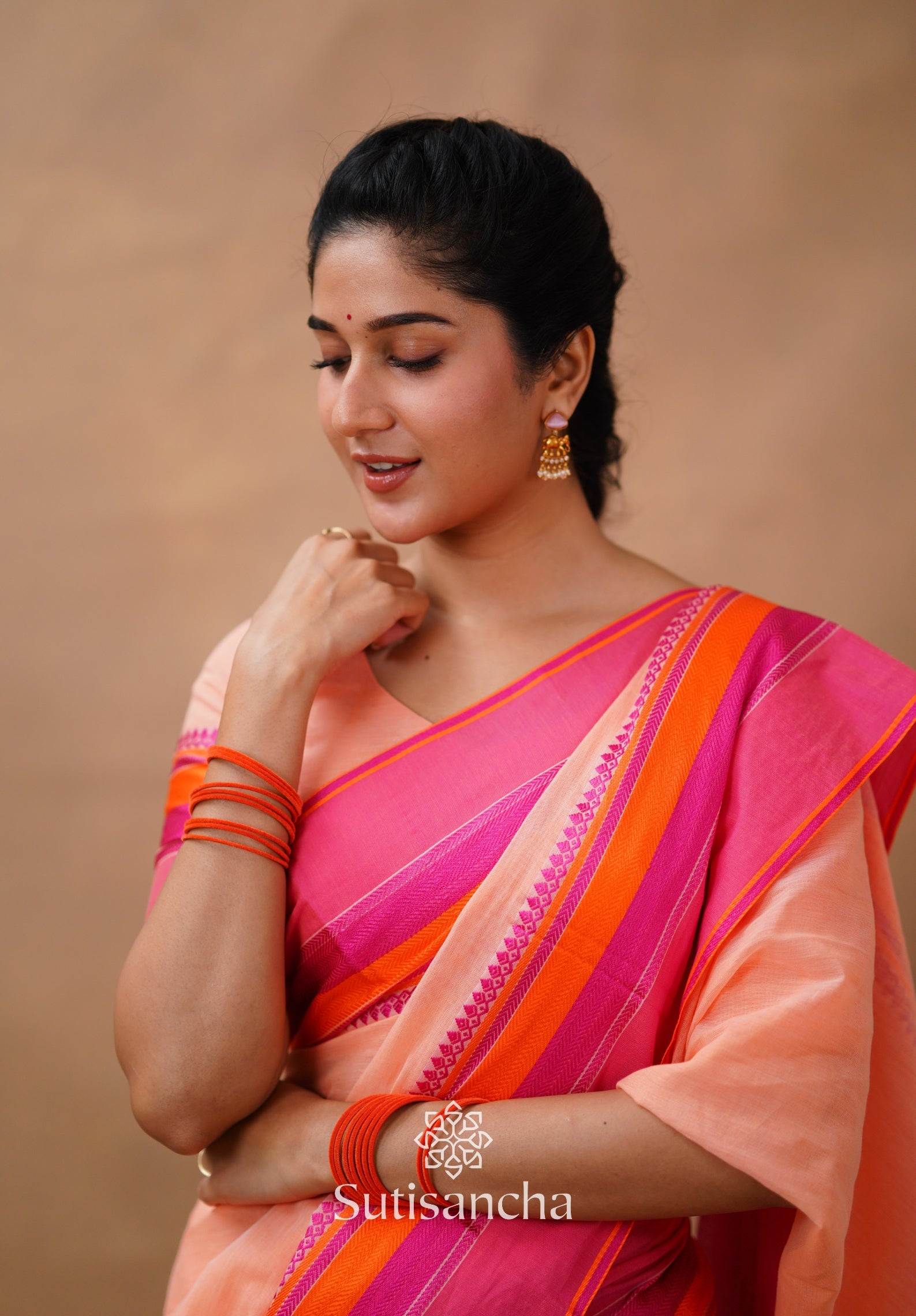 Sutisancha Handwoven Bliss Bengal Cotton Saree