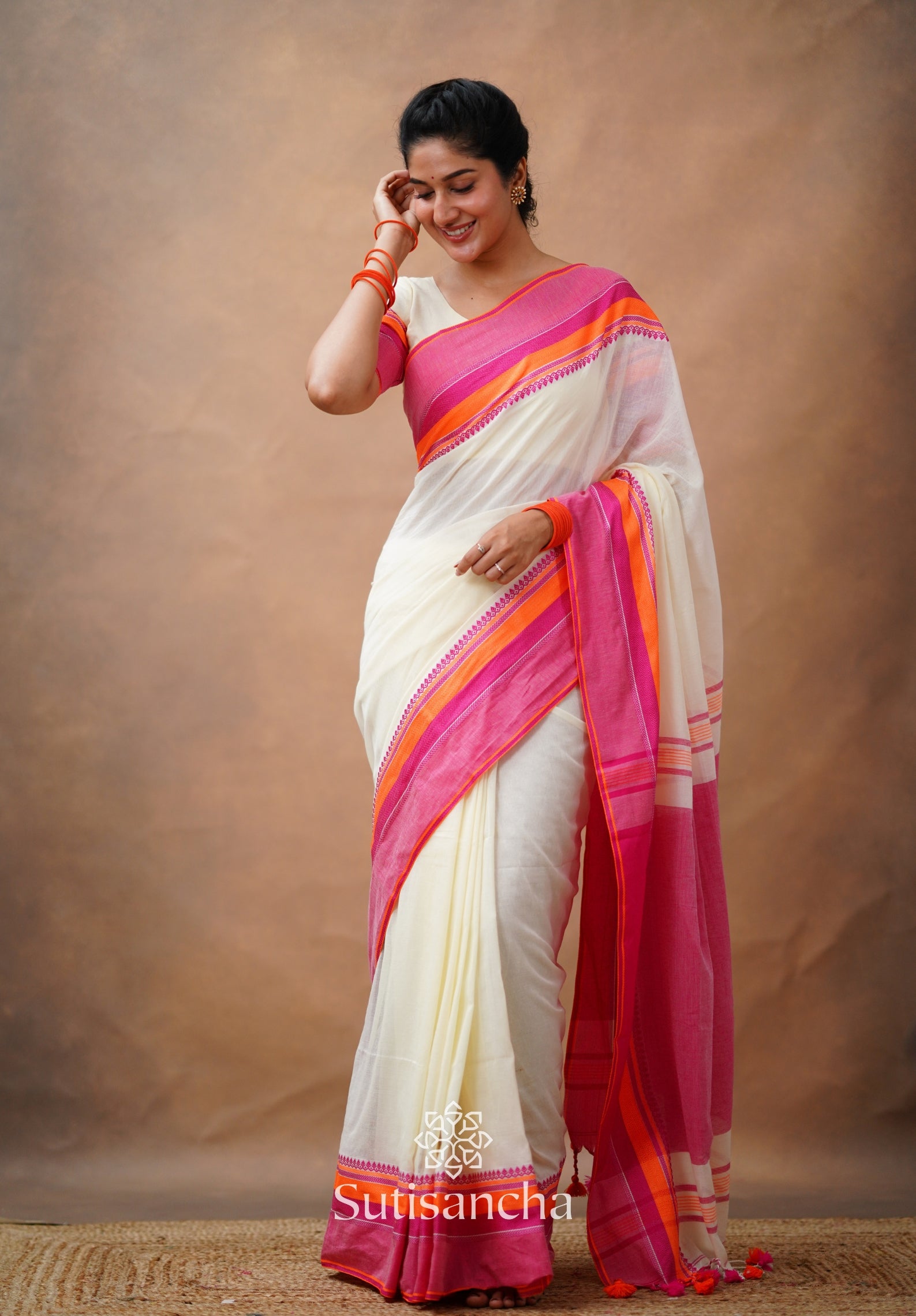 Sutisancha Handwoven Bliss Bengal Cotton Saree