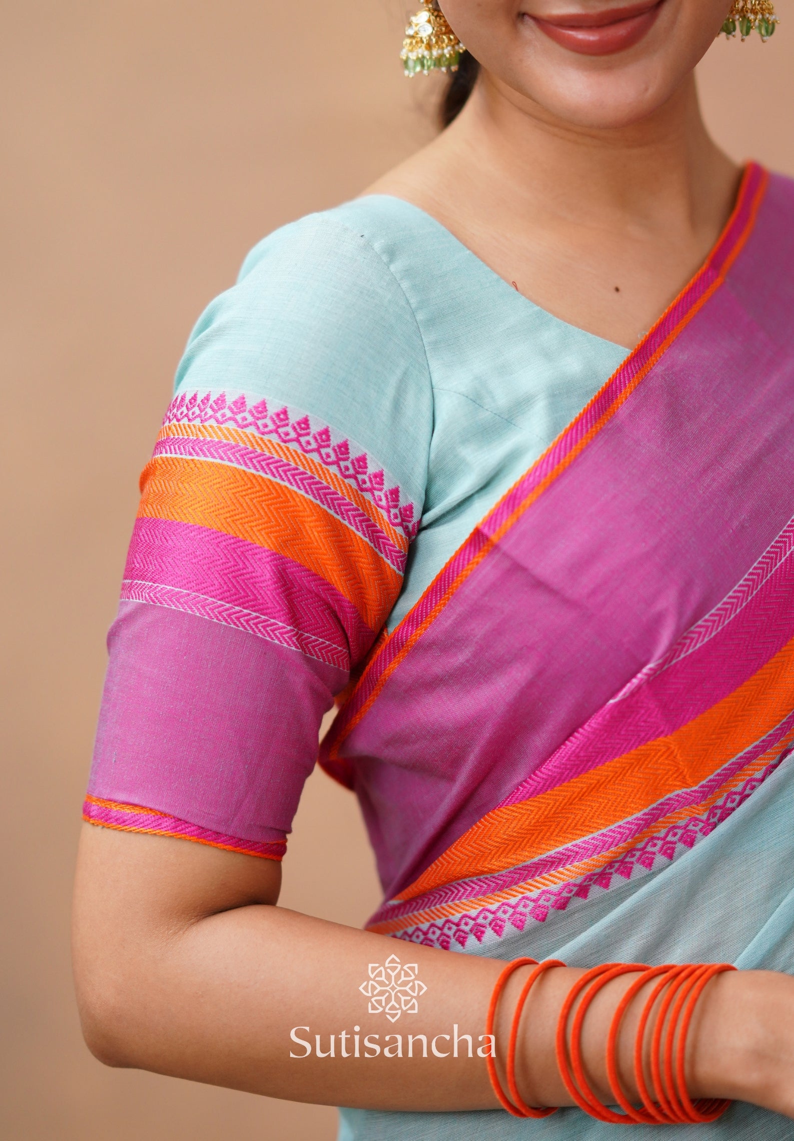 Sutisancha Handwoven Bliss Bengal Cotton Saree