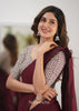 Sutisancha Maroon Handloom Cotton Saree Saree With Designer Blouse