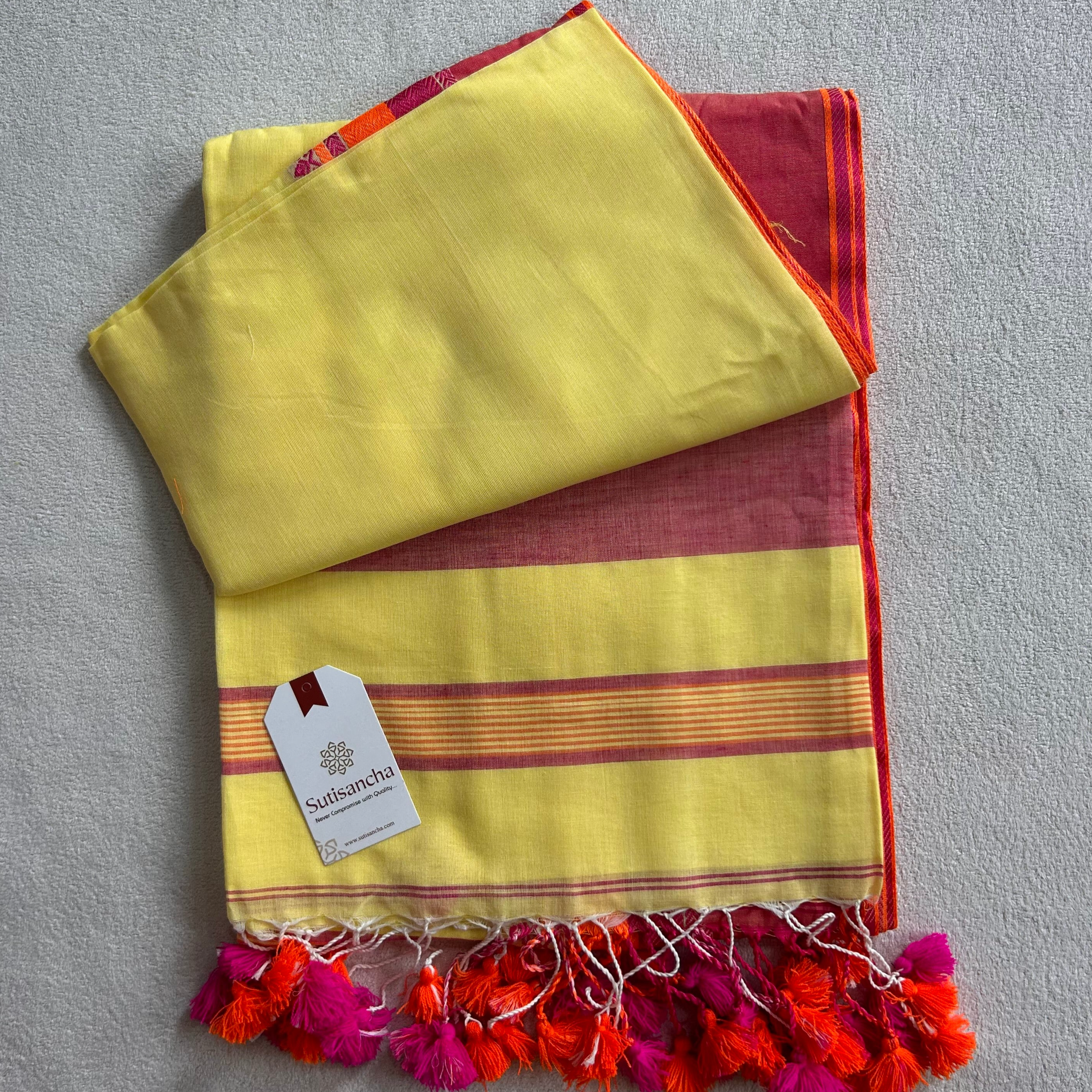 Sutisancha Handwoven Bliss Bengal Cotton Saree